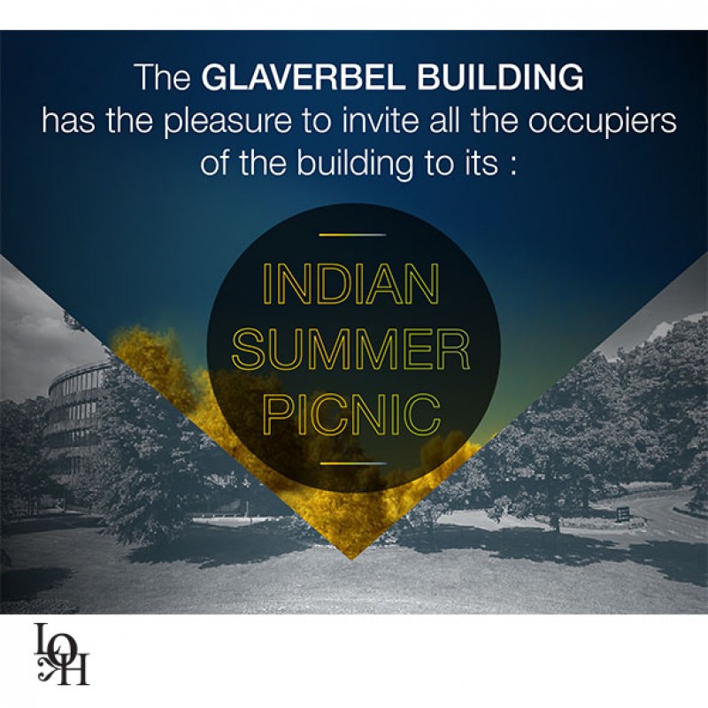 création d’une carte postale pour “Glaverbel building”