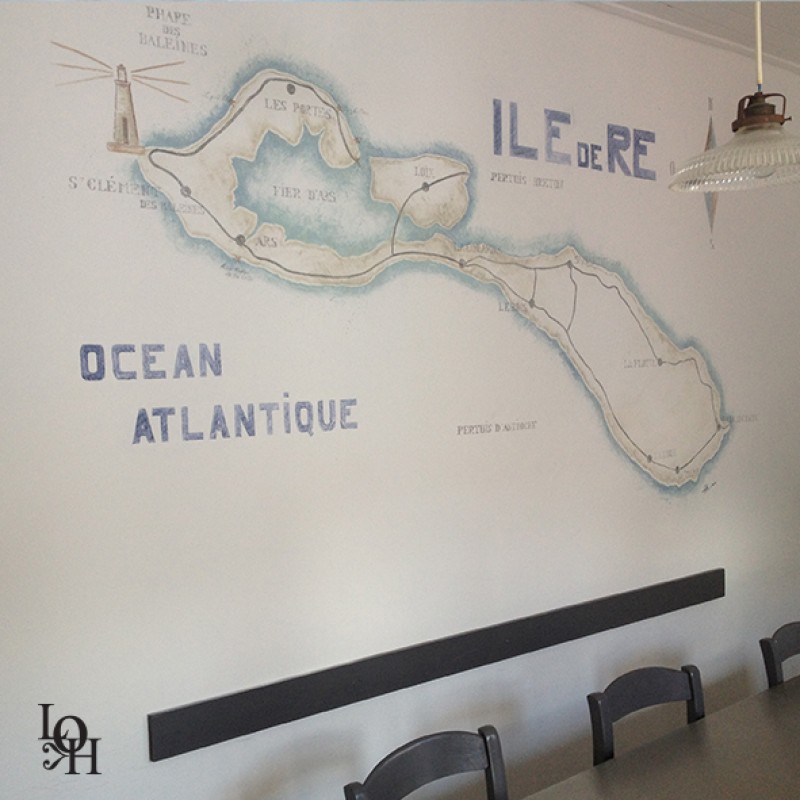 Fresque plan de l’île de Ré
